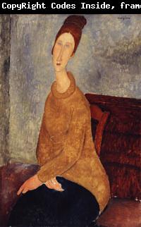Amedeo Modigliani Jeanne Hebuterne with Yellow Sweater